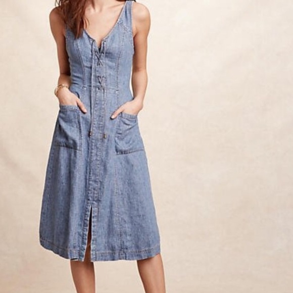 anthropologie denim dress